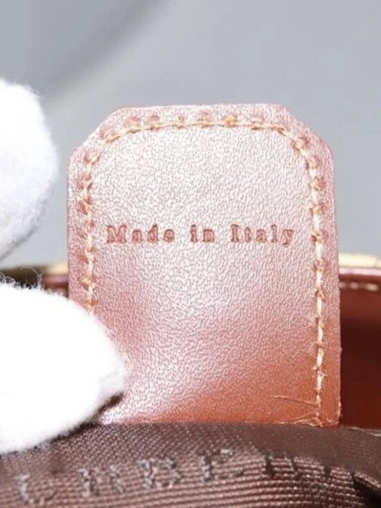 BURBERRY Nova Check Hand Bag PVC Beige Brown gold Auth BD438 - Picture 11 of 15